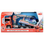 Camion de tractare Dickie Toys MAN Air Pump Crane Truck cu 1 masinuta